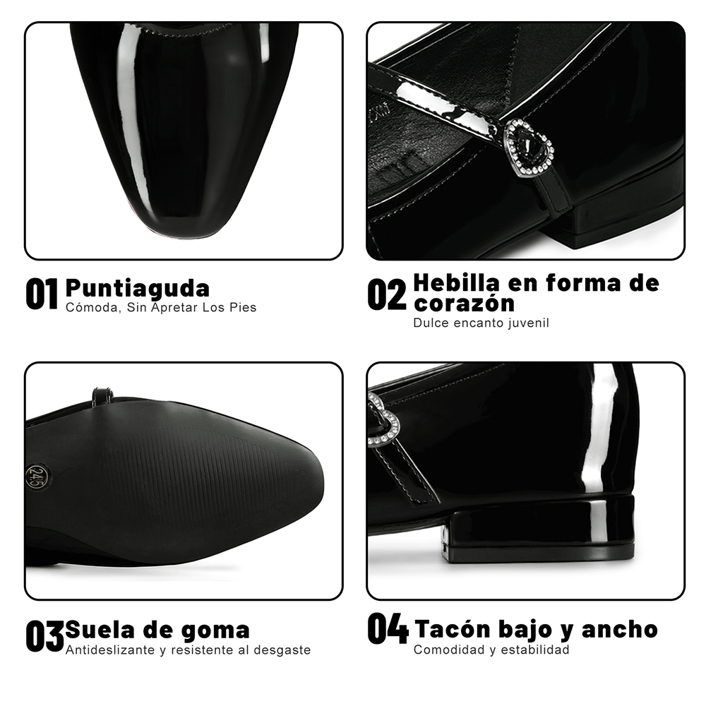 ZAPATO MARY JANE ESTILO ELEGANTE MUJER WEIDE YL050 - 9