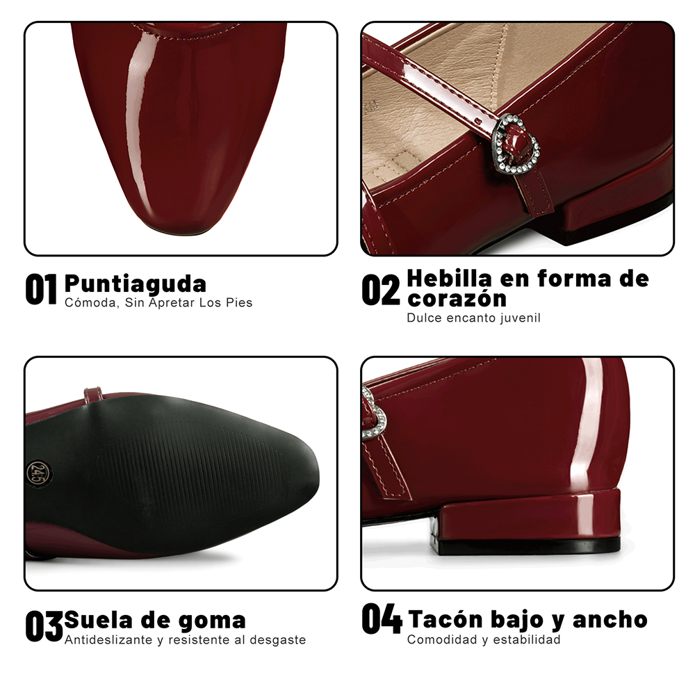 ZAPATO MARY JANE ESTILO ELEGANTE MUJER WEIDE YL050 - 9