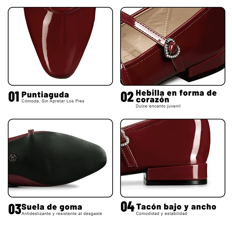ZAPATO MARY JANE ESTILO ELEGANTE MUJER WEIDE YL050 - 9