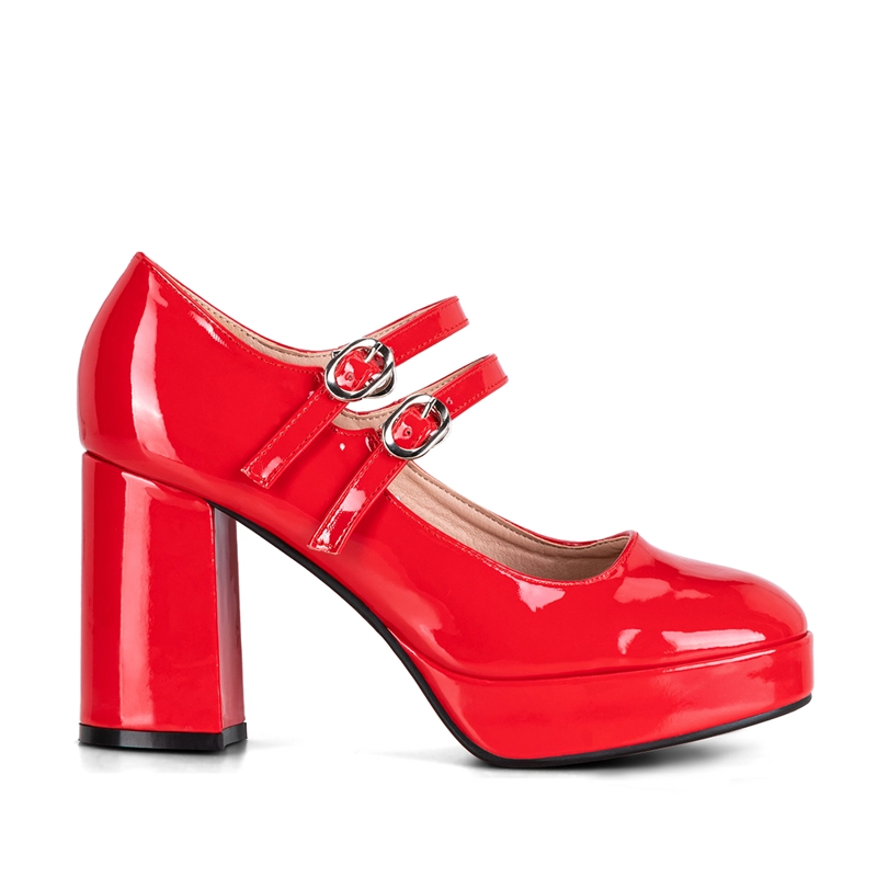 ZAPATO TACO ROJO CASUAL YOU201 WEIDE - 1