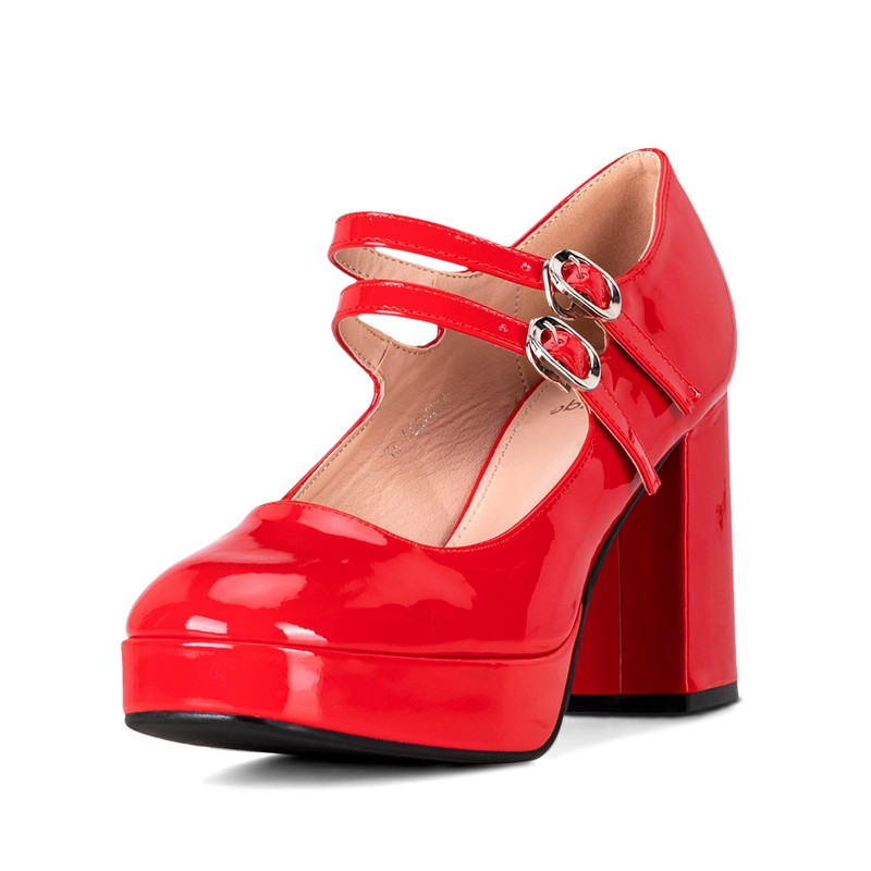 ZAPATO TACO ROJO CASUAL YOU201 WEIDE - 7