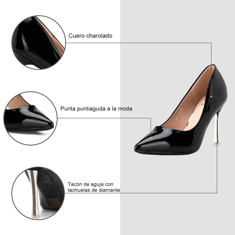 ZAPATOS TACO NEGRO FIESTA WEIDE YOU221 - 7