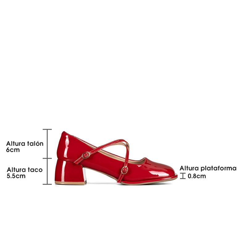 ZAPATO MARY JANE BURDEO CHAROL ELEGANTE MUJER WEIDE YL65 - 7