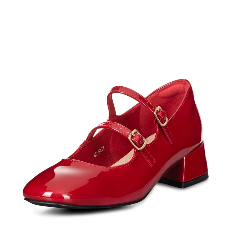 ZAPATOS MARY JANE CHAROL  BURDEO TACO MUJER WEIDE YL66 - 5