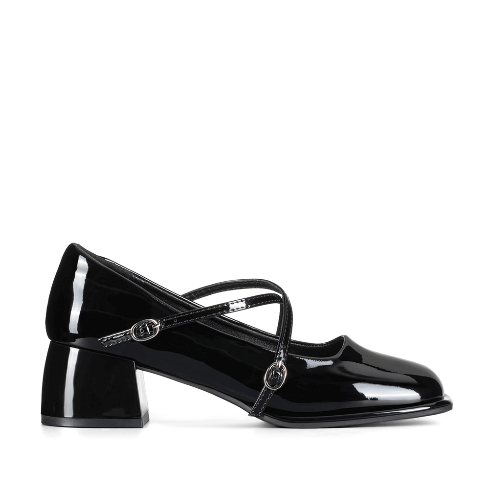 ZAPATO MARY JANE NEGRO PU ACHAROLADO ELEGANTE MUJER WEIDE YL65 - 5