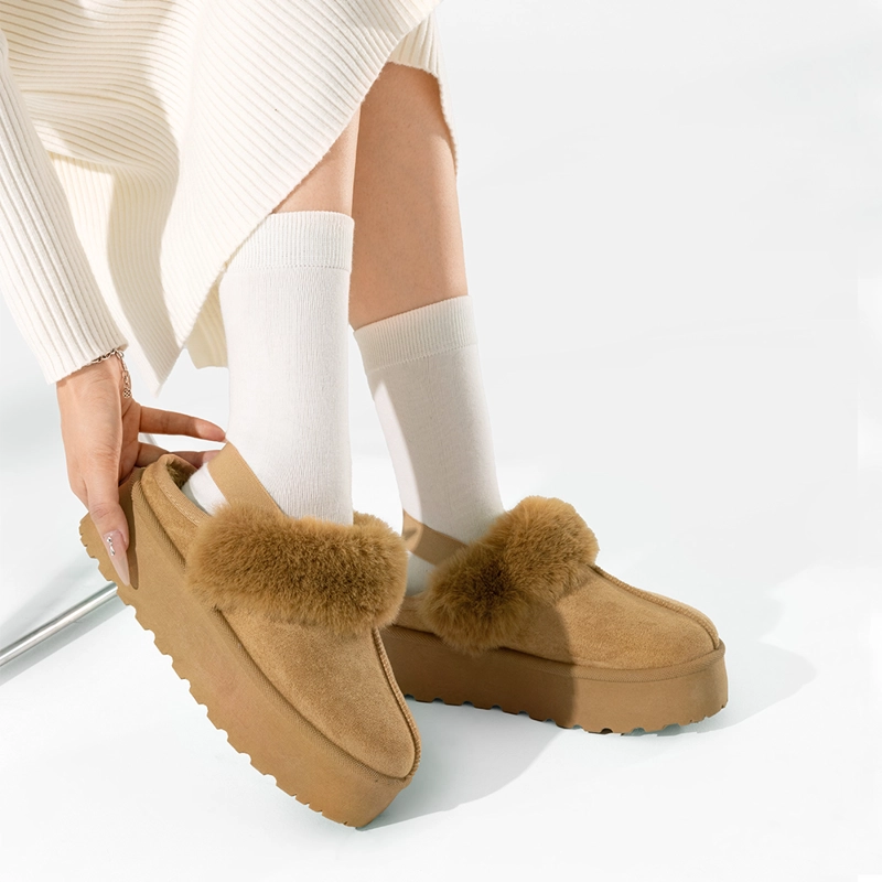 ZUECO TIPO PANTUFLA CASUAL MUJER MODA CON FELPA WEIDE SL26 - 2