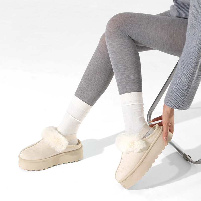 ZUECO TIPO PANTUFLA CASUAL MUJER MODA CON FELPA WEIDE SL26 - 2