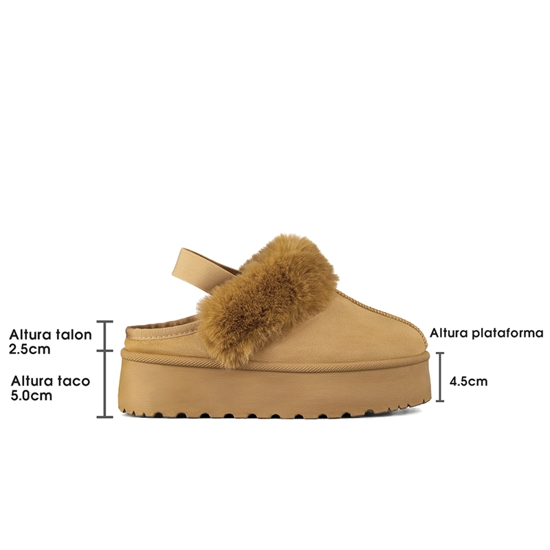ZUECO TIPO PANTUFLA CASUAL MUJER MODA CON FELPA WEIDE SL26 - 7