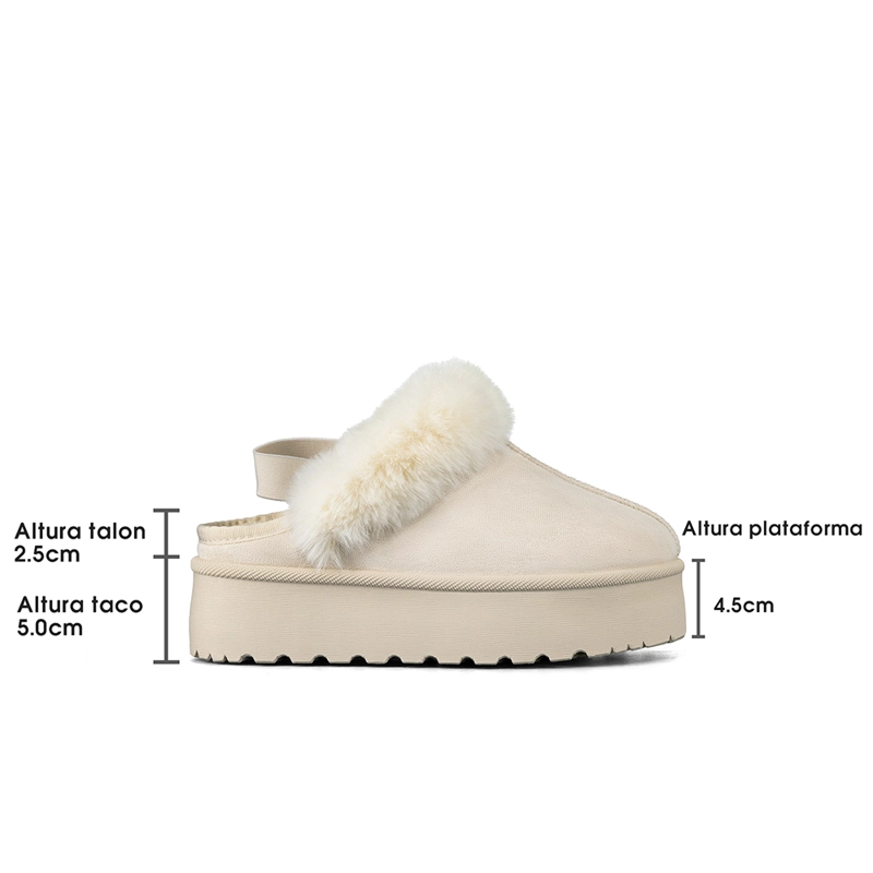 ZUECO TIPO PANTUFLA CASUAL MUJER MODA CON FELPA WEIDE SL26 - 7