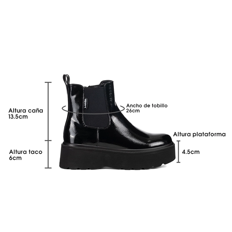 BOTIN NEGRO CASUAL MUJER WEIDE ZS38 - 6