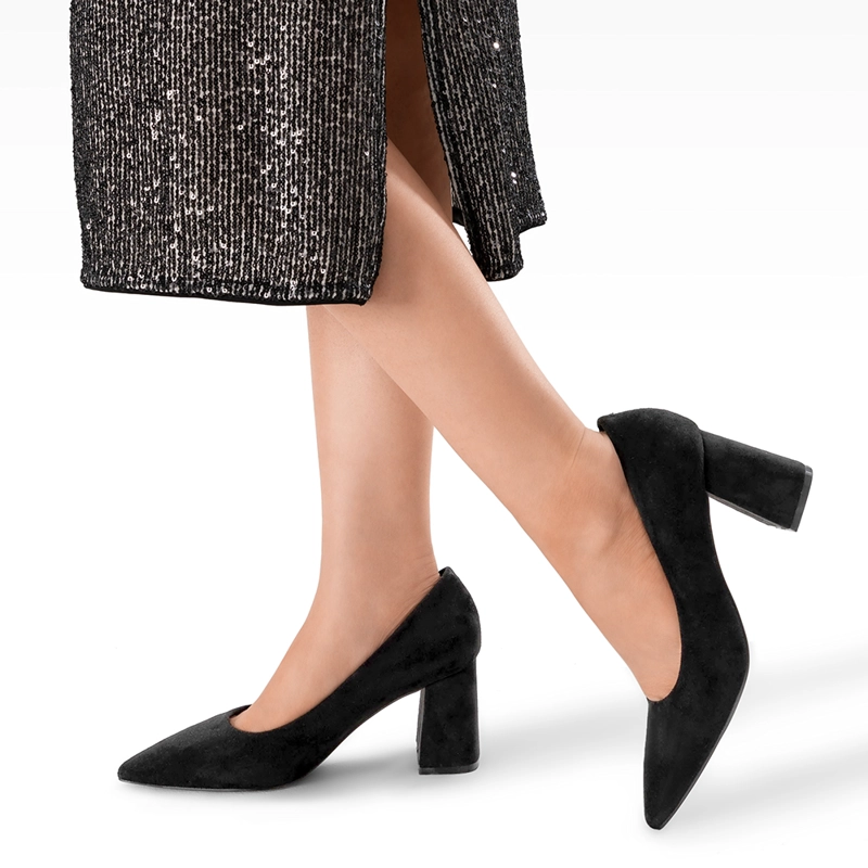 ZAPATO TACO ALTO MUJER FORMAL PU TEXTIL WEIDE YOU526B - 2