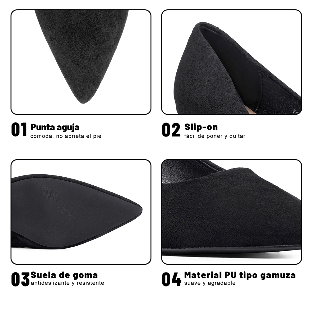 ZAPATO TACO ALTO MUJER FORMAL PU TEXTIL WEIDE YOU526B - 9