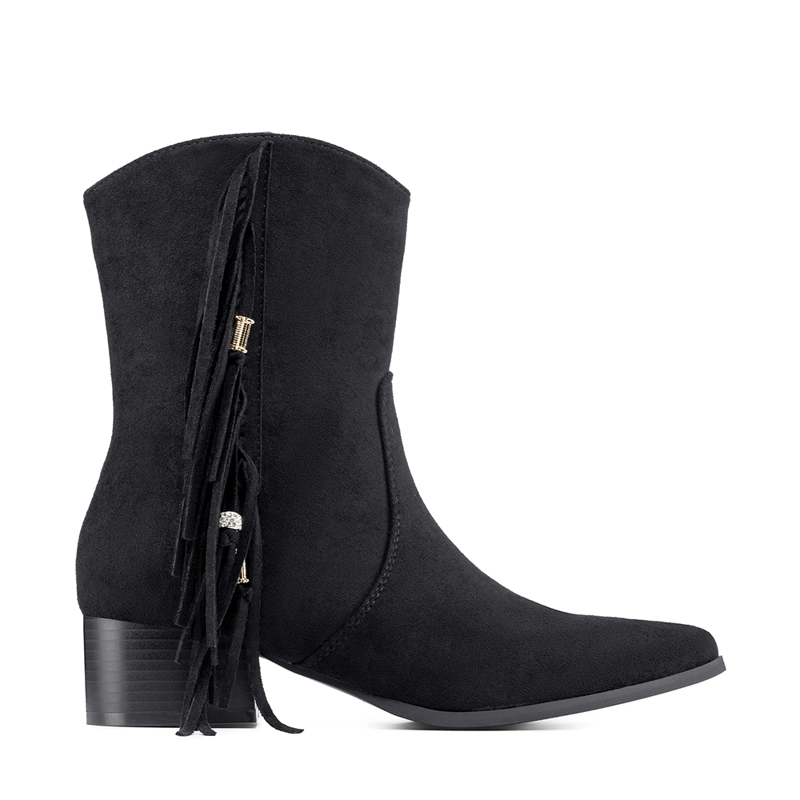 BOTIN TACO MUJER CASUAL PU TEXTIL WEIDE CZY661 - 1