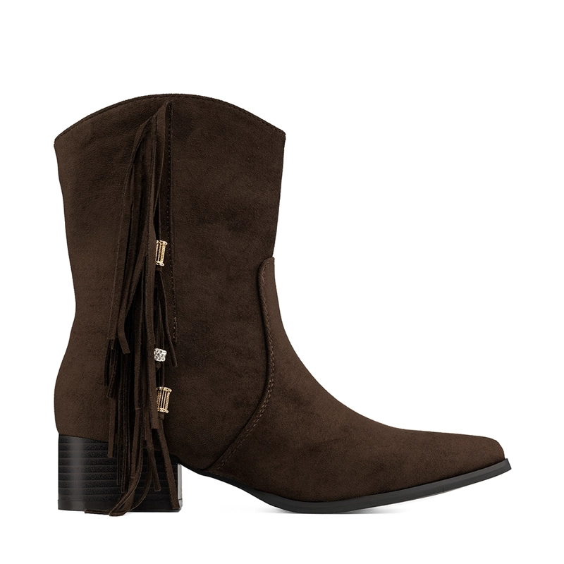 BOTIN TACO MUJER CASUAL PU TEXTIL WEIDE CZY661 - 1