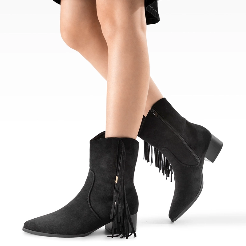 BOTIN TACO MUJER CASUAL PU TEXTIL WEIDE CZY661 - 3