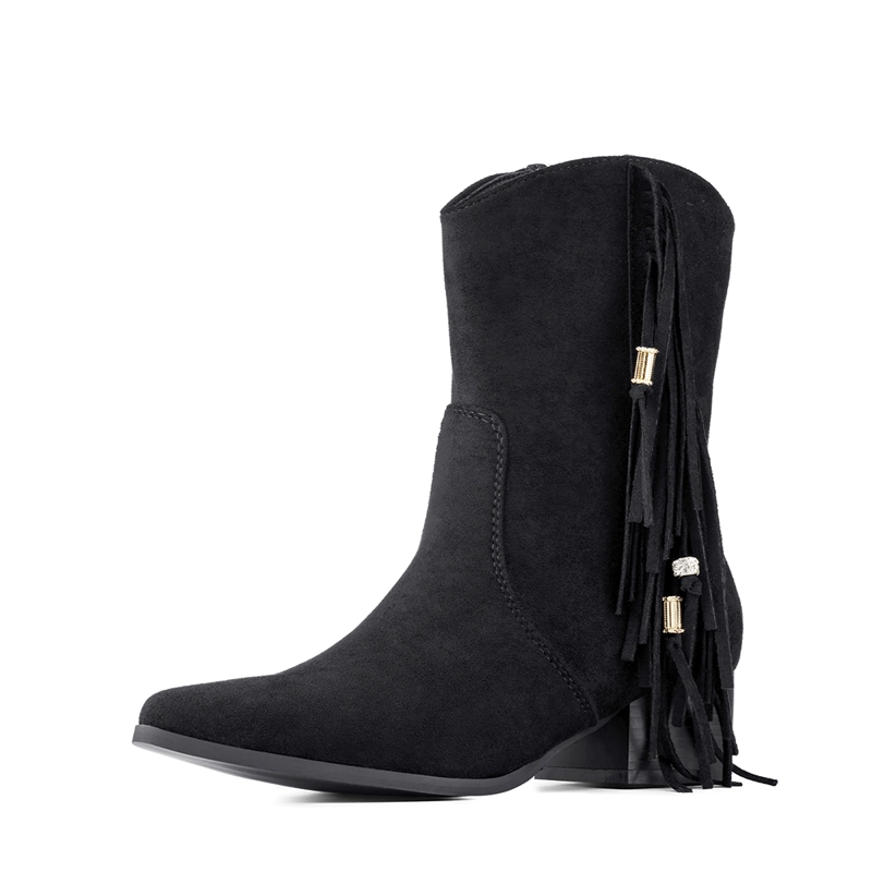 BOTIN TACO MUJER CASUAL PU TEXTIL WEIDE CZY661 - 6