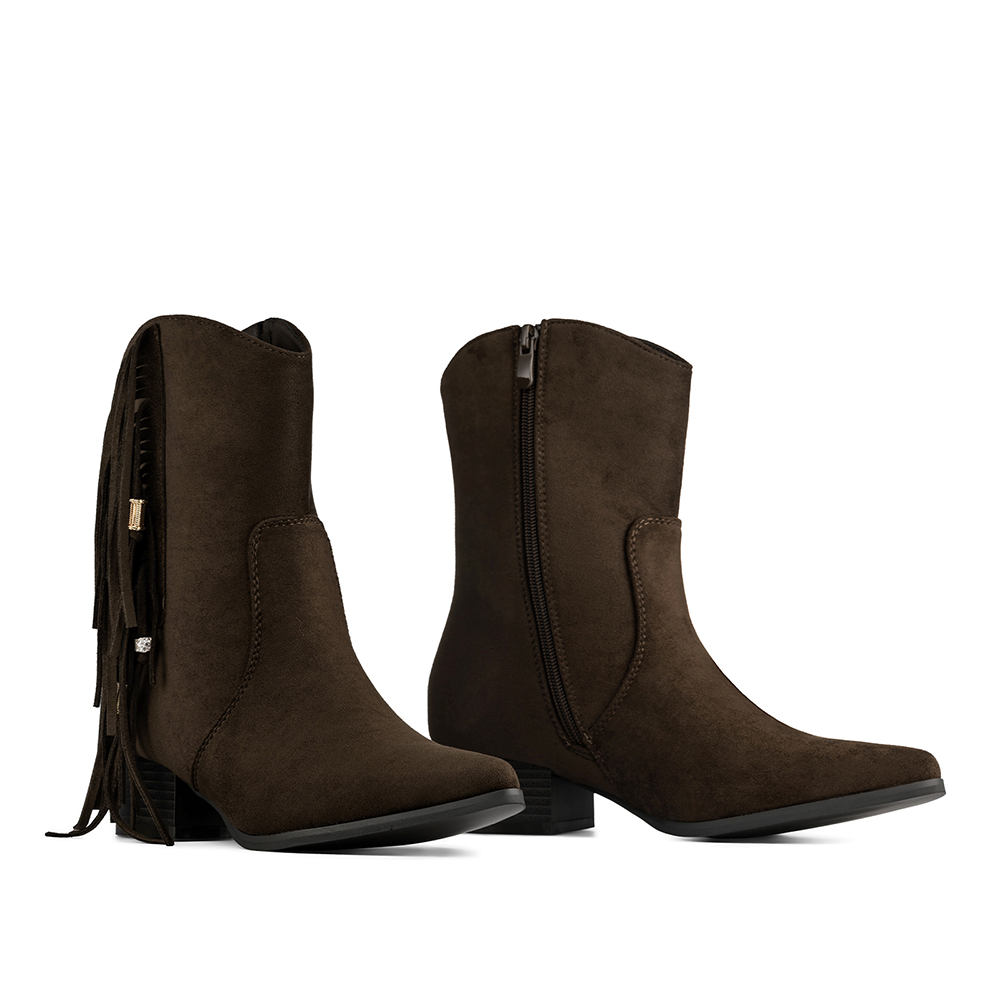 BOTIN TACO MUJER CASUAL PU TEXTIL WEIDE CZY661 - 7