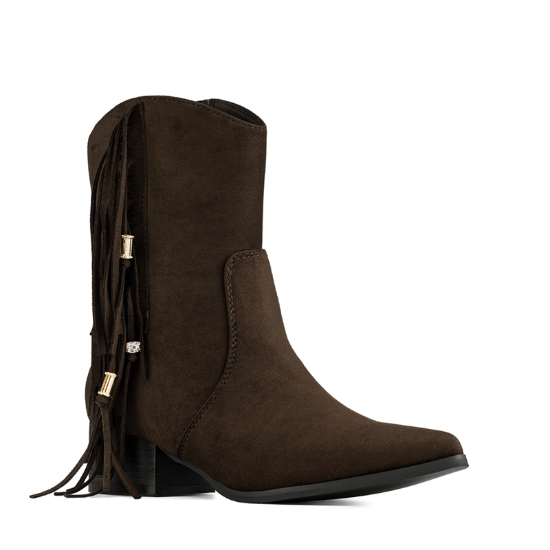 BOTIN TACO MUJER CASUAL PU TEXTIL WEIDE CZY661 - 8