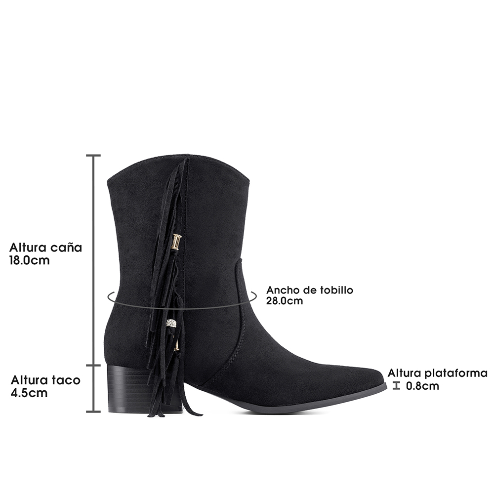 BOTIN TACO MUJER CASUAL PU TEXTIL WEIDE CZY661 - 9