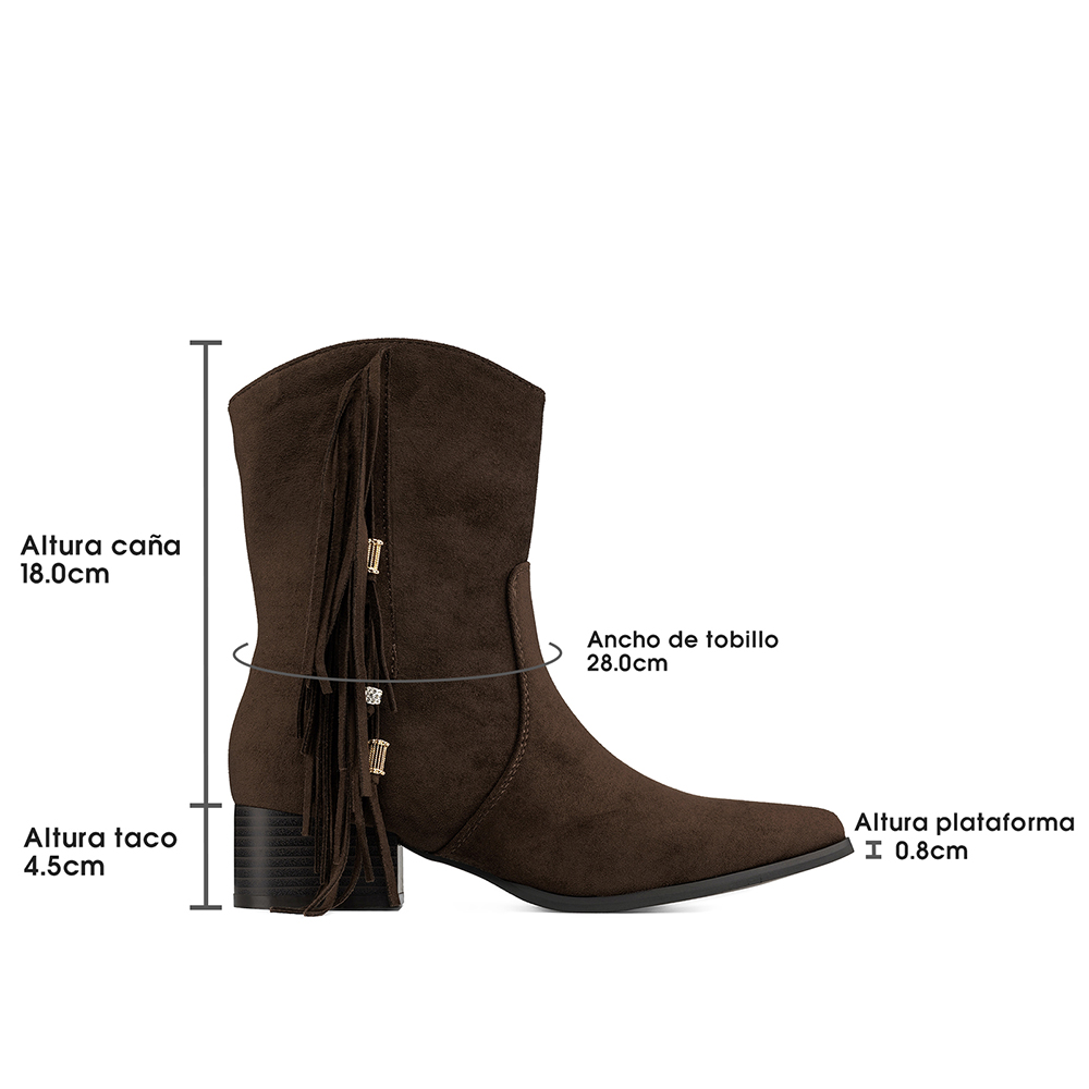 BOTIN TACO MUJER CASUAL PU TEXTIL WEIDE CZY661 - 9