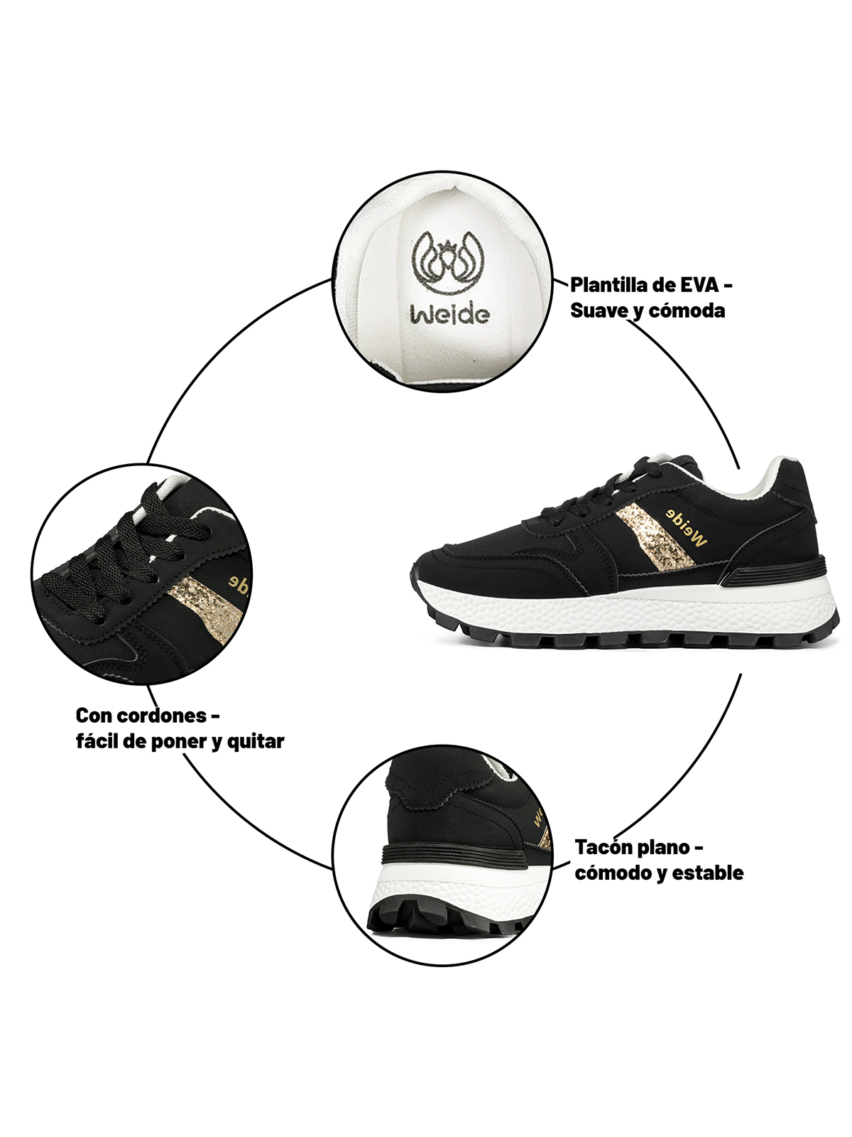 ZAPATILLAS URBANAS MUJER PLATAFORMA PU WEIDE SL75 - 2