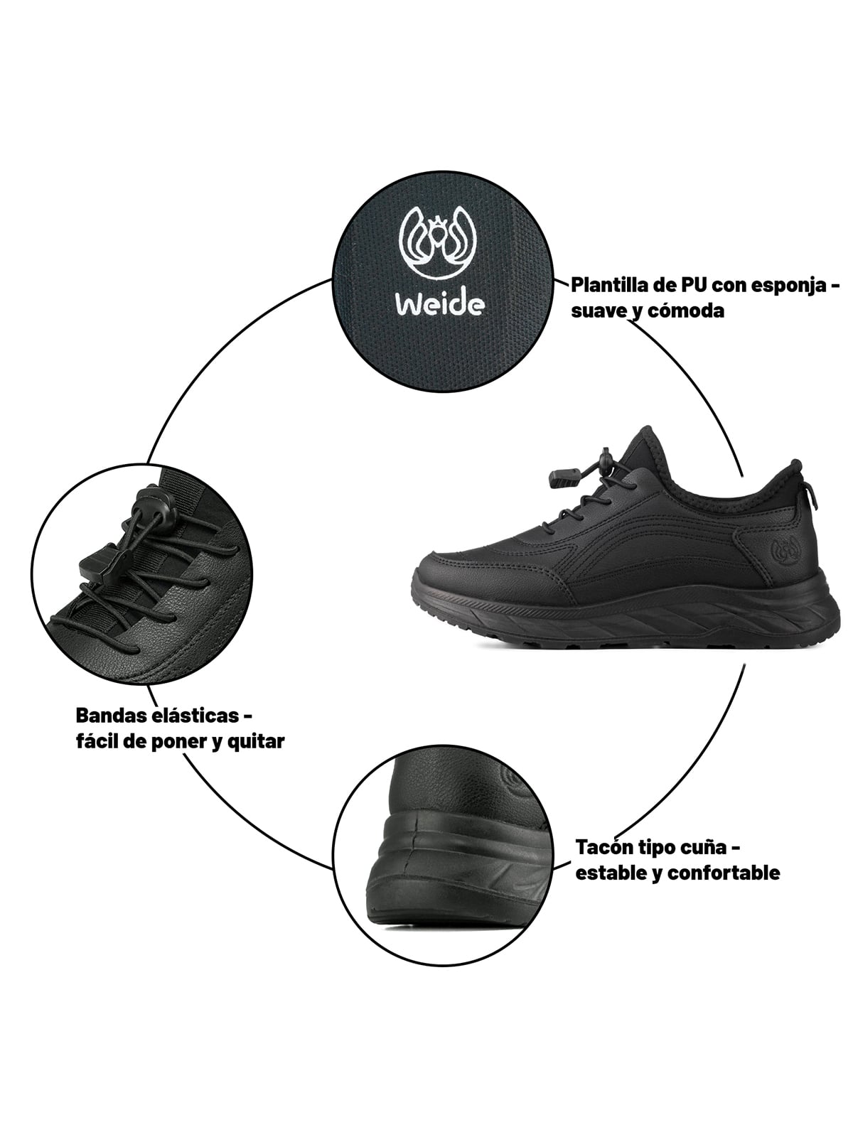 ZAPATILLAS URBANAS MUJER PLATAFORMA PU WEIDE TFA221 - 2