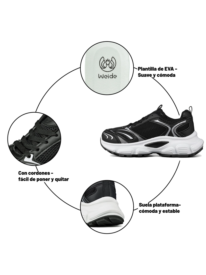 ZAPATILLAS MUJER CASUAL PLATAFORMA PU WEIDE SL72 - 10