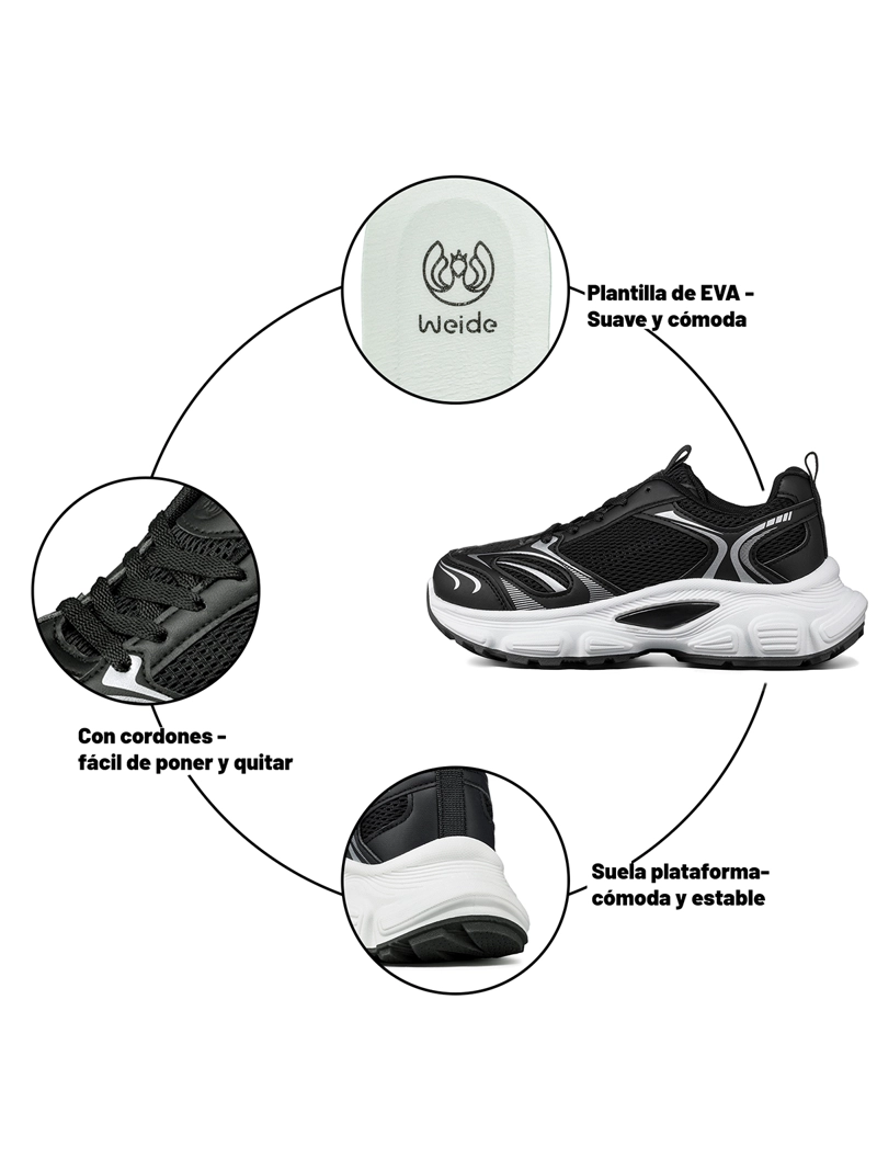 ZAPATILLAS MUJER CASUAL PLATAFORMA PU WEIDE SL72 - 2
