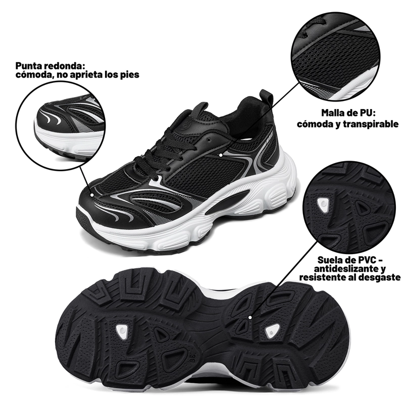 ZAPATILLAS MUJER CASUAL PLATAFORMA PU WEIDE SL72 - 10
