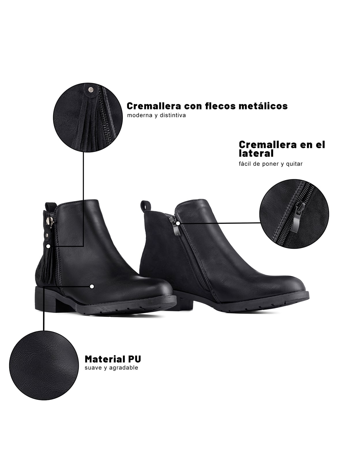 BOTIN TACO MUJER CASUAL PU WEIDE YOU560 - 2