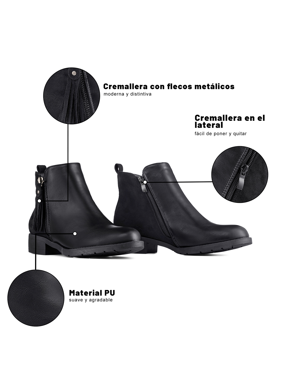 BOTIN TACO MUJER CASUAL PU WEIDE YOU560 - 2