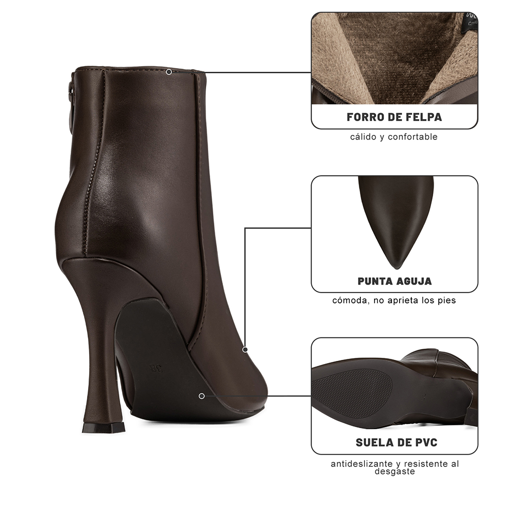 BOTIN TACO ALTO MUJER CASUAL PU WEIDE CZY653 - 2