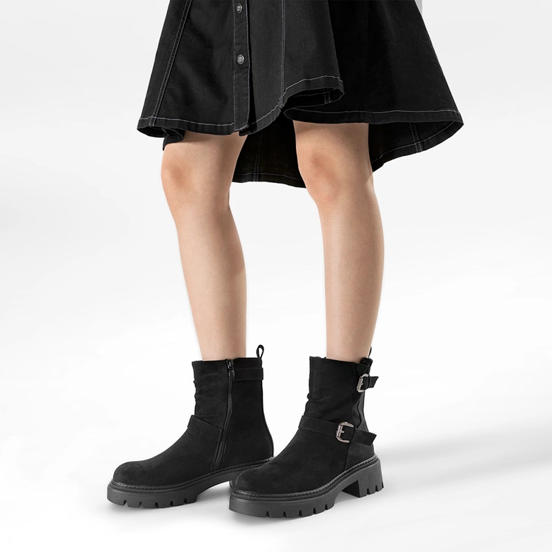 BOTIN TACO MUJER CASUAL PU TEXTIL WEIDE CZY652 - 2