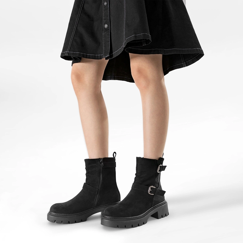 BOTIN TACO MUJER CASUAL PU TEXTIL WEIDE CZY652 - 3