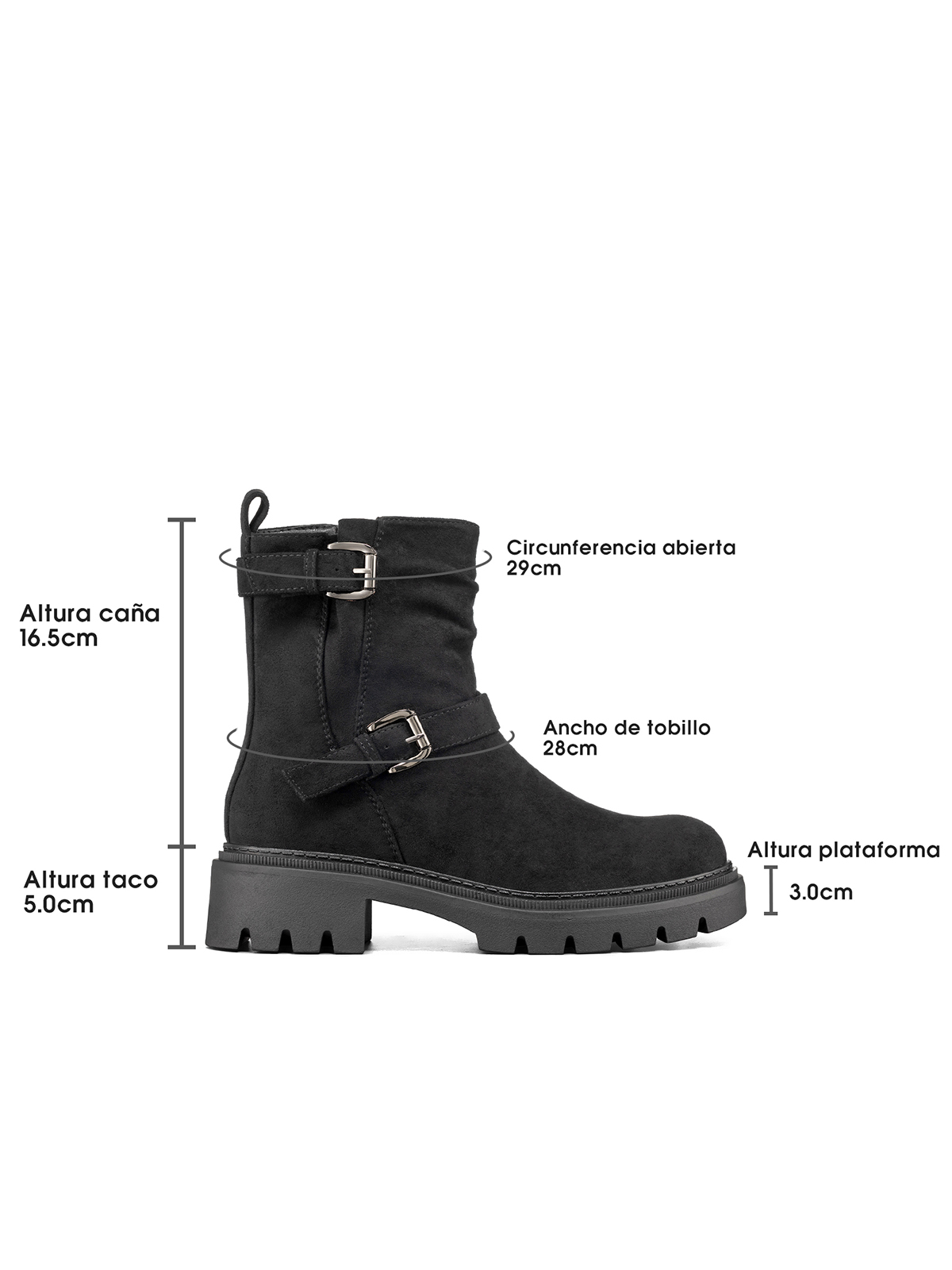 BOTIN TACO MUJER CASUAL PU TEXTIL WEIDE CZY652 - 9