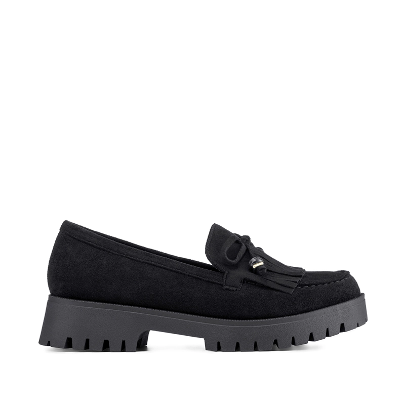MOCASIN MUJER URBANO CON FLECOS PU TEXTIL WEIDE JN730 - 1