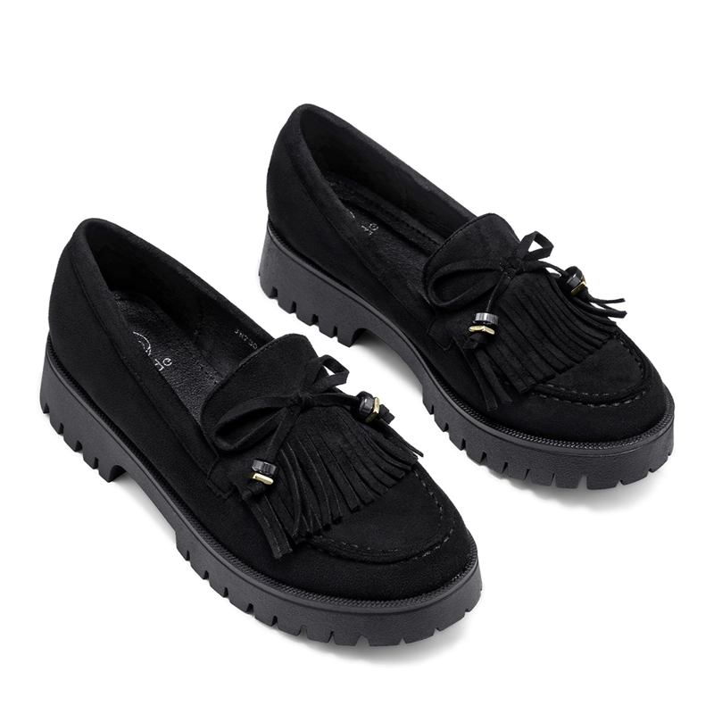 MOCASIN MUJER URBANO CON FLECOS PU TEXTIL WEIDE JN730 - 4