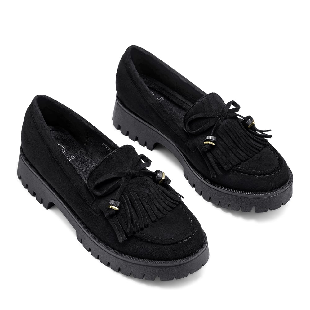 MOCASIN MUJER URBANO CON FLECOS PU TEXTIL WEIDE JN730 - 4