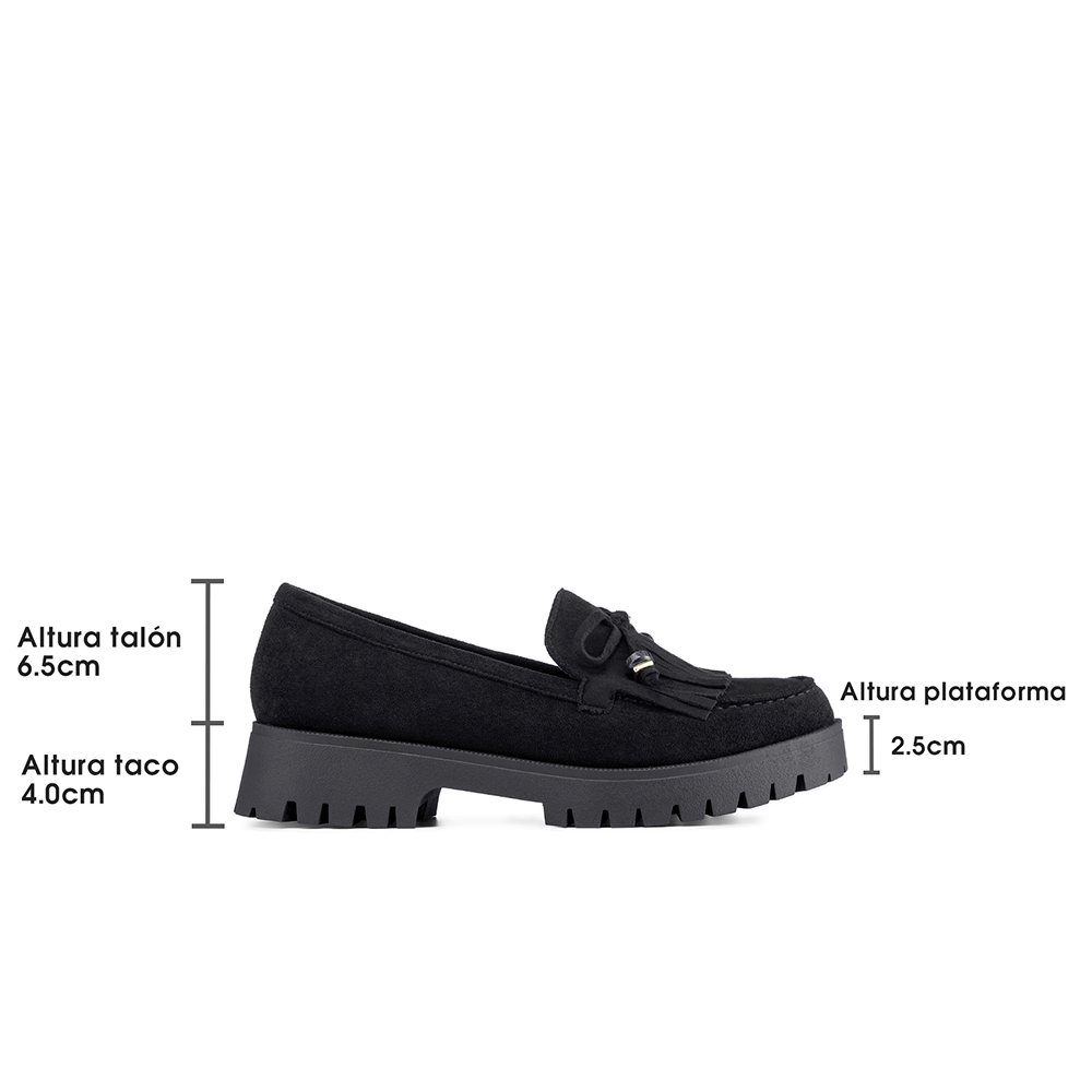 MOCASIN MUJER URBANO CON FLECOS PU TEXTIL WEIDE JN730 - 6