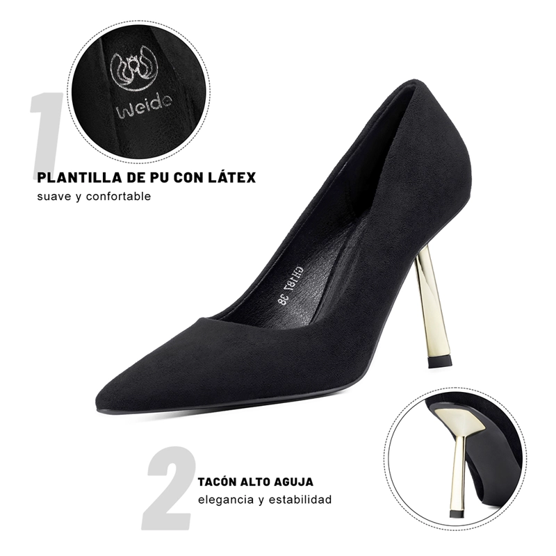 ZAPATO TACO ALTO MUJER FORMAL PU WEIDE GH187 - 8