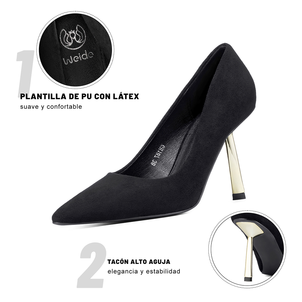 ZAPATO TACO ALTO MUJER FORMAL PU WEIDE GH187 - 8