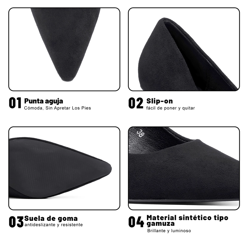 ZAPATO TACO ALTO MUJER FORMAL PU WEIDE GH187 - 9