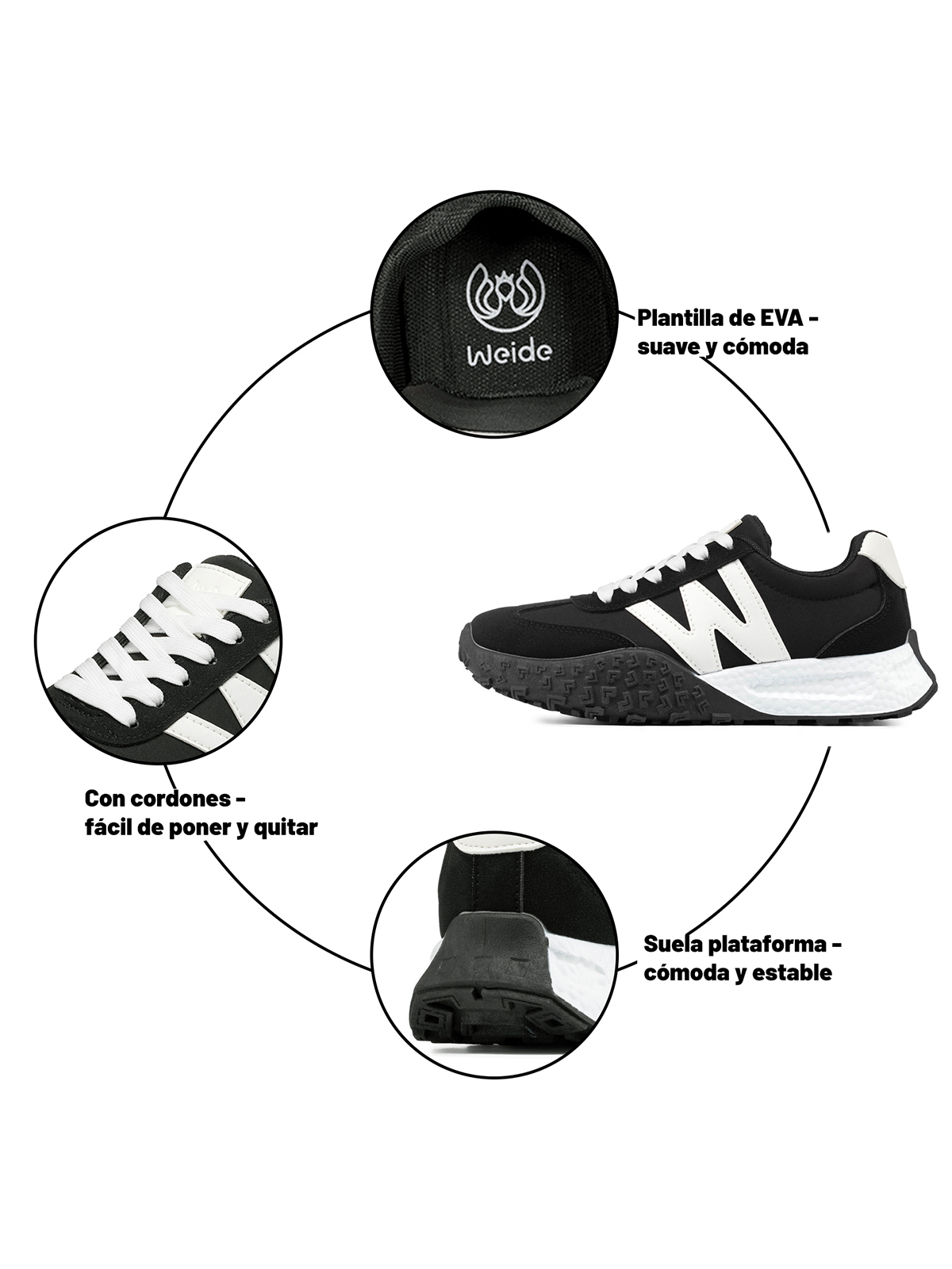 ZAPATILLAS URBANAS MUJER PLATAFORMA PU WEIDE TFA220 - 8