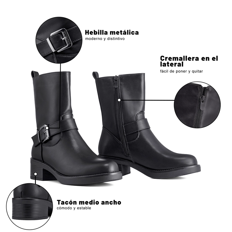 BOTIN TACO MUJER CASUAL PU WEIDE ZS82 - 8