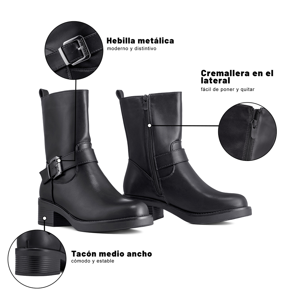 BOTIN TACO MUJER CASUAL PU WEIDE ZS82 - 8