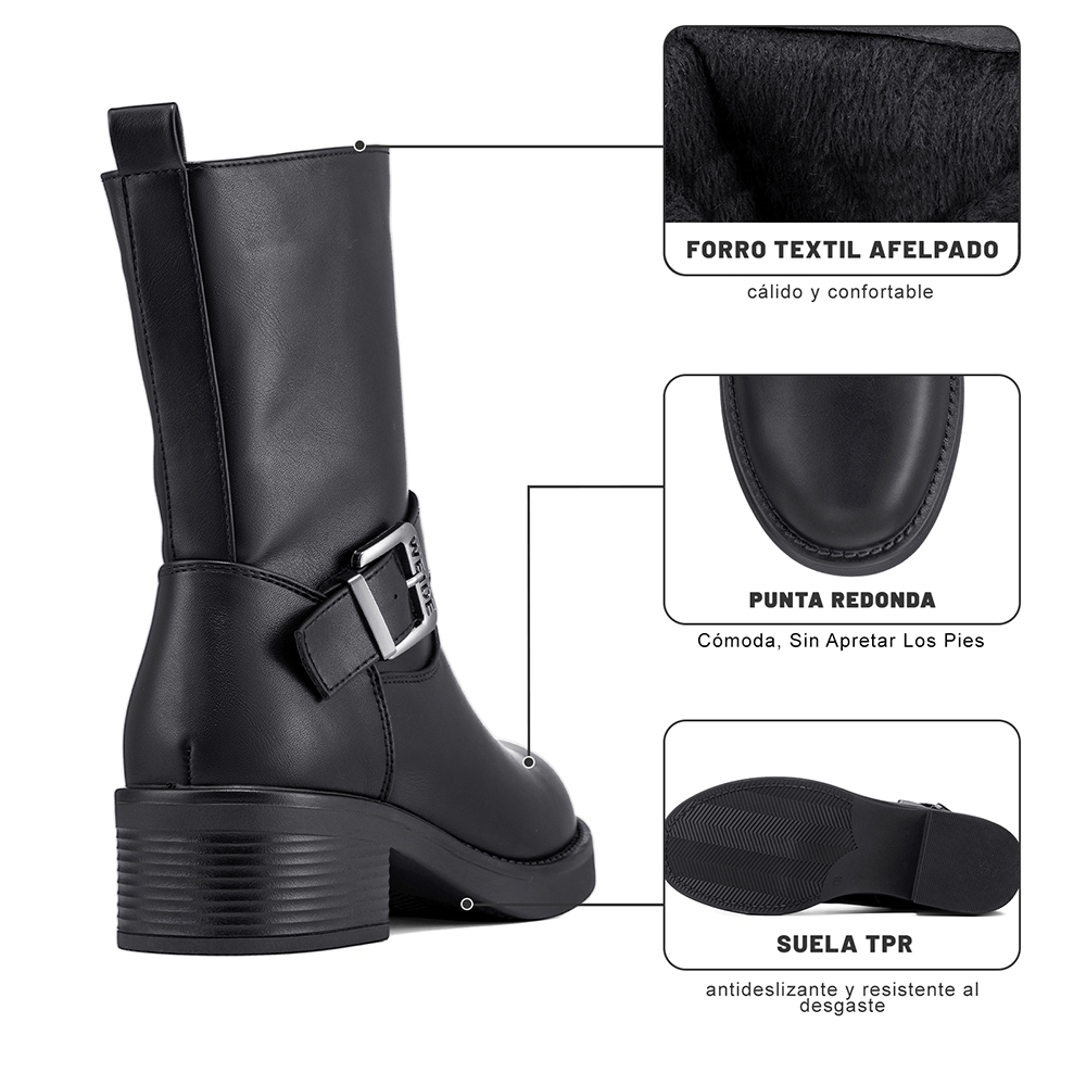 BOTIN TACO MUJER CASUAL PU WEIDE ZS82 - 9