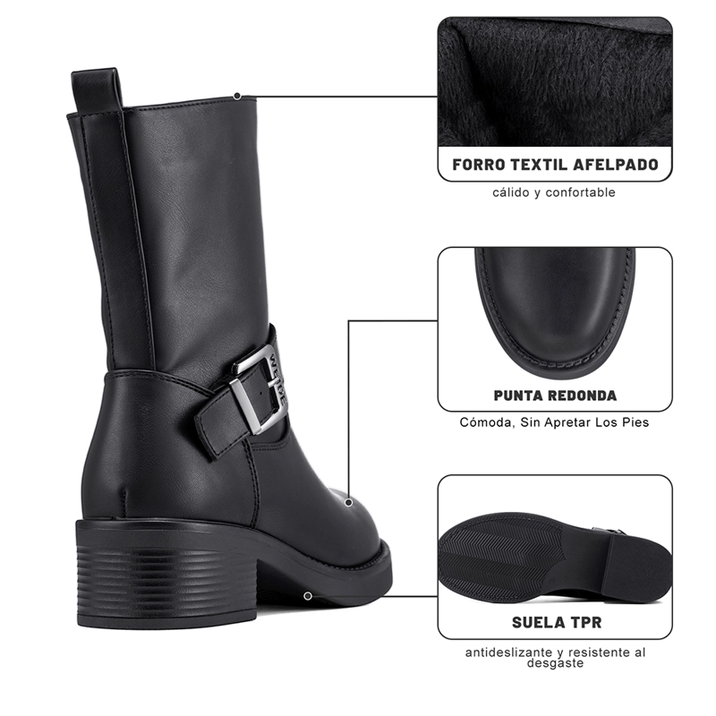 BOTIN TACO MUJER CASUAL PU WEIDE ZS82 - 9