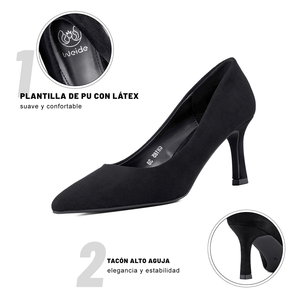 ZAPATO TACO ALTO MUJER FORMAL PU WEIDE GH185 - 8