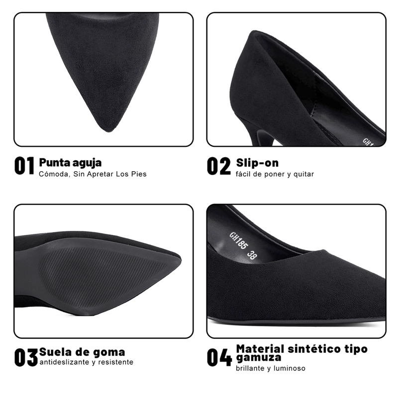 ZAPATO TACO ALTO MUJER FORMAL PU WEIDE GH185 - 9