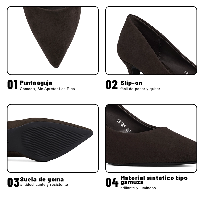 ZAPATO TACO ALTO MUJER FORMAL PU WEIDE GH185 - 9